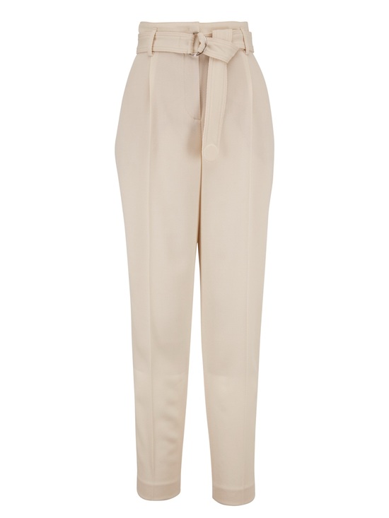 Akris Pants - AKRIS PUNTO Belted Pleated Pants Tan